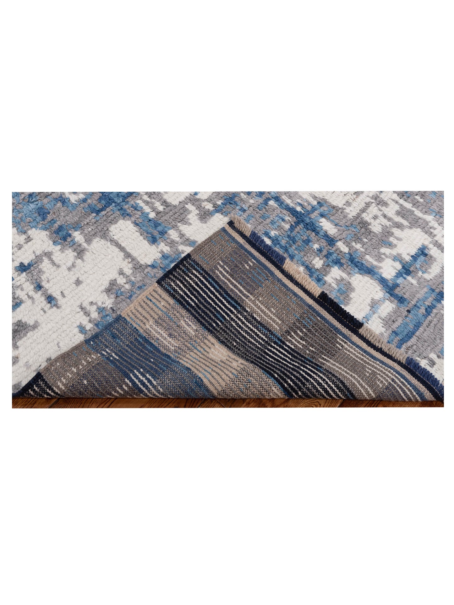 Atlas 150452 Gray Blue 8.1x9.9 Hand Knotted Rug