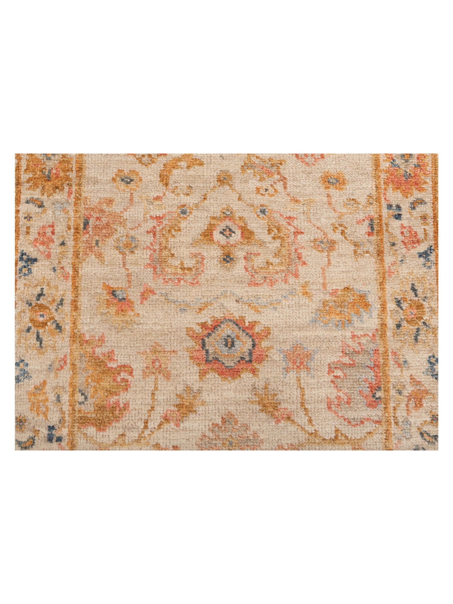 Angora Oushak 148270 Ivory Ivory 2.8x15.2 Hand Knotted Rug