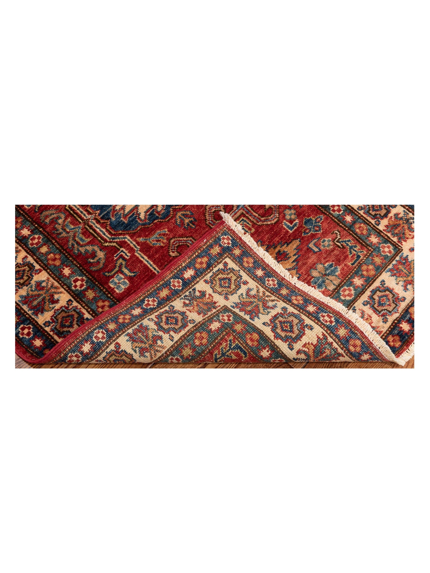Artisan Kazak 149156 Red Ivory 2.8x3.10 Hand Knotted Rug