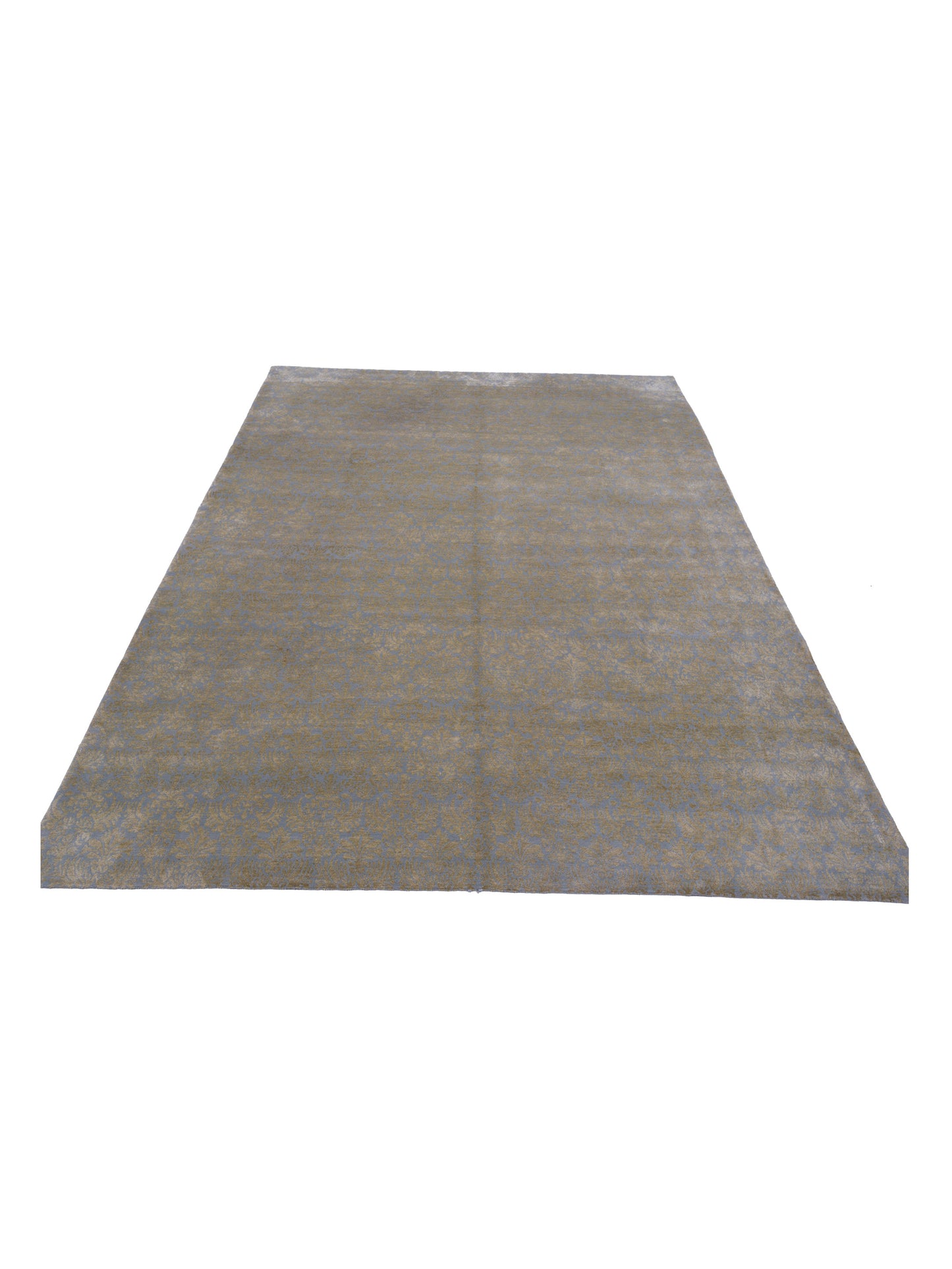 Mastersilk 104167 Blue Gold 9x12 Hand Knotted Rug