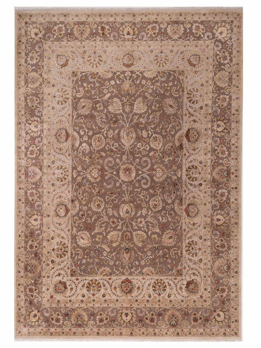 Rajpur Imperial Silk  Ivory Brown Traditional