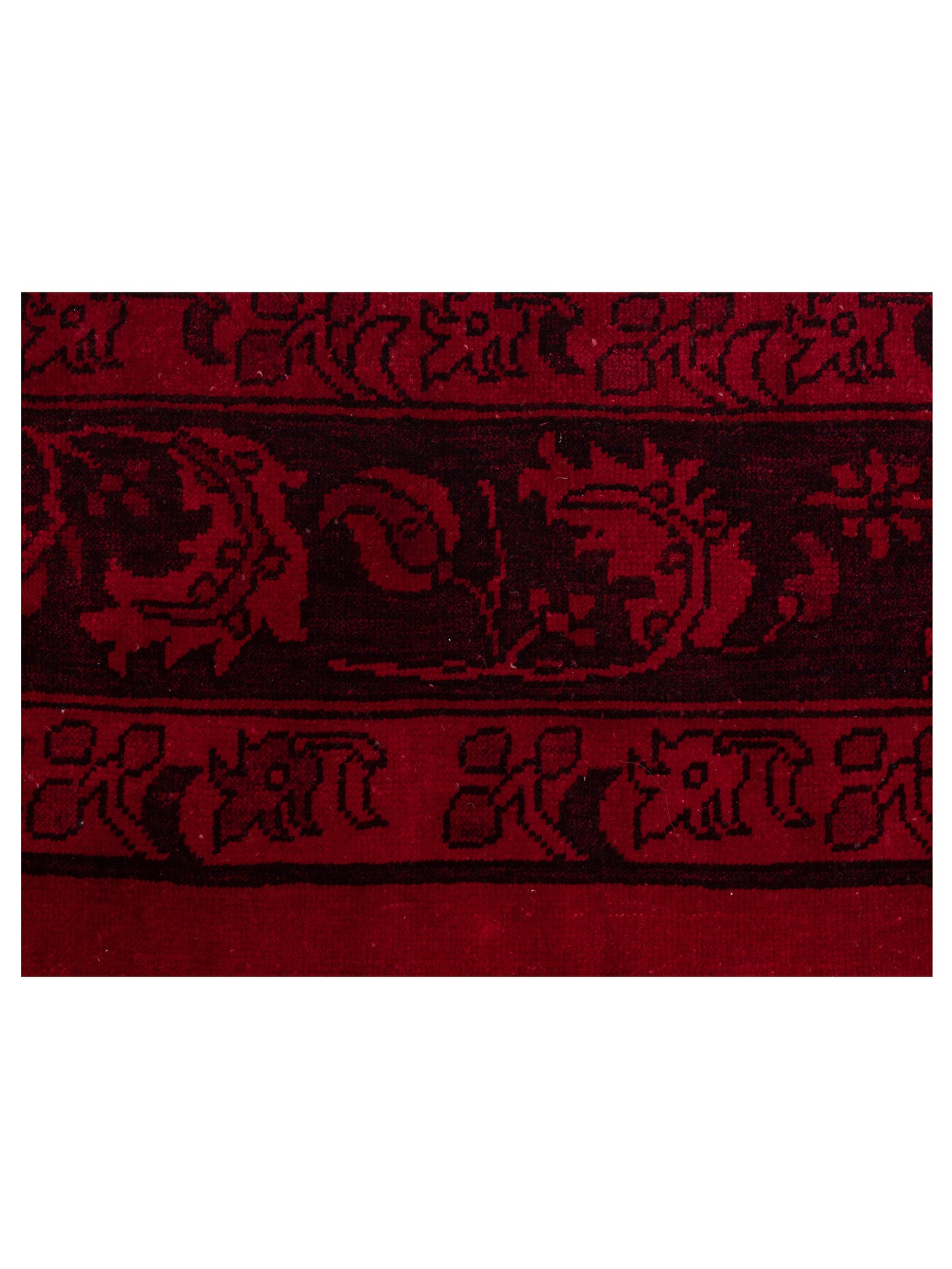 Vintage 79952 Red Red 5.8x7.7 Hand Knotted Rug