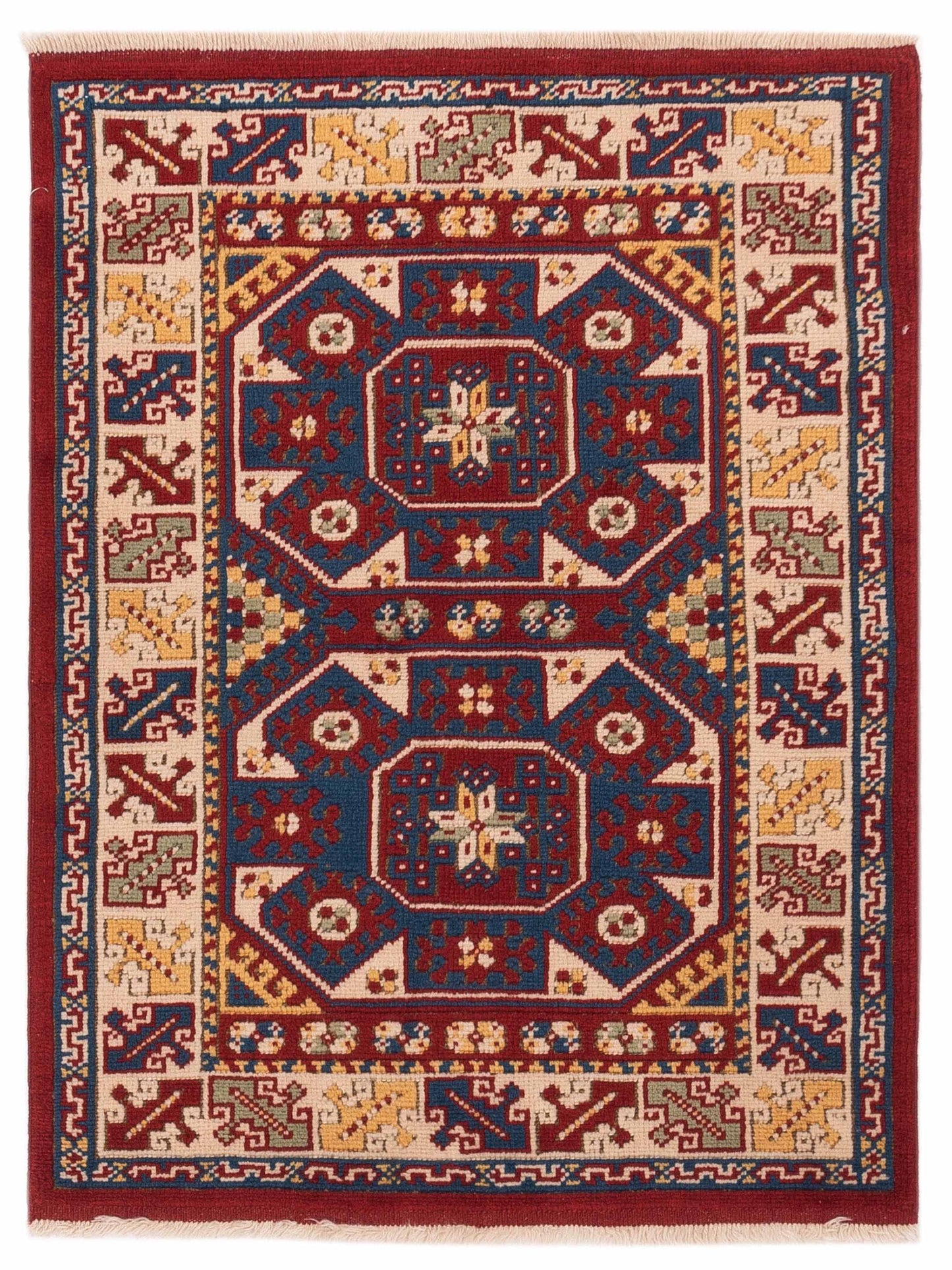 Pasha Turkish Shirwan  Navy Ivory Traditional