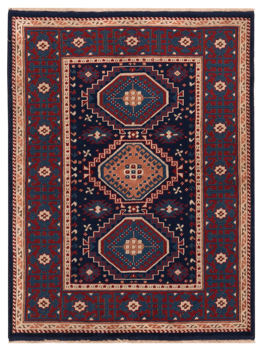 Pasha Turkish Shirwan  Navy Red Traditional