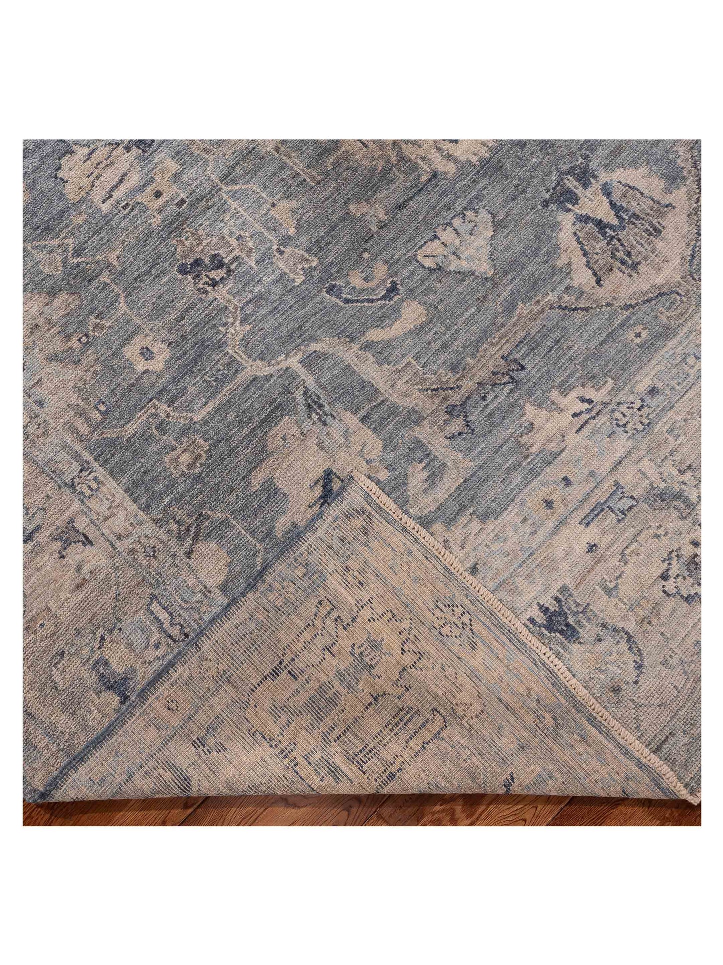 Angora Oushak 156105 Blue Gray 8.11x12 Hand Knotted Rug