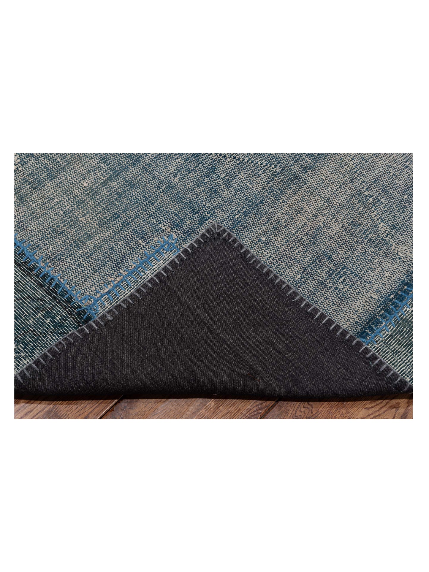 Turkish Vestige Patchwork 108965 Blue 10x14 Hand Knotted Rug