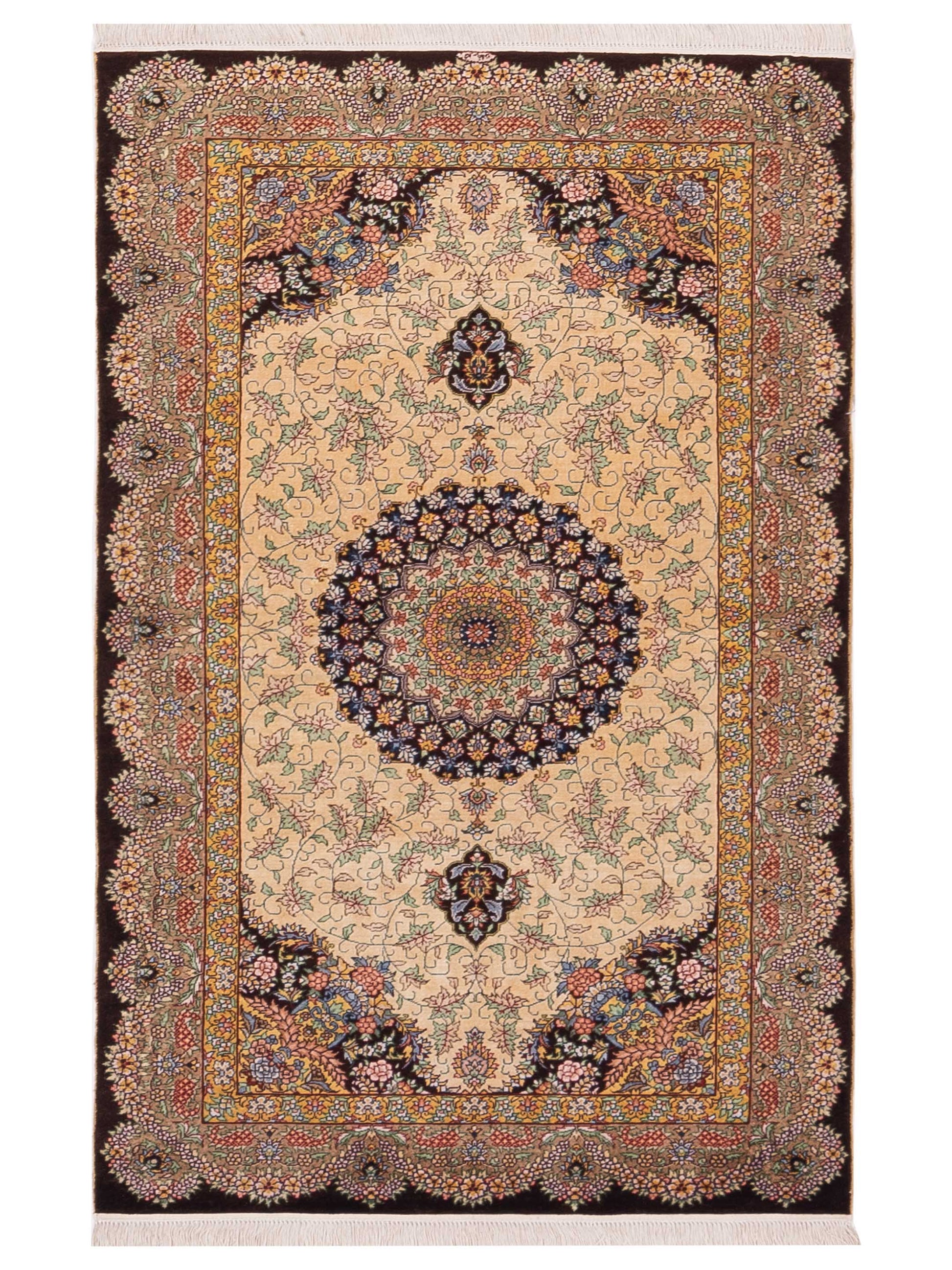 Pasha Pure Silk  Gold Brown Traditional