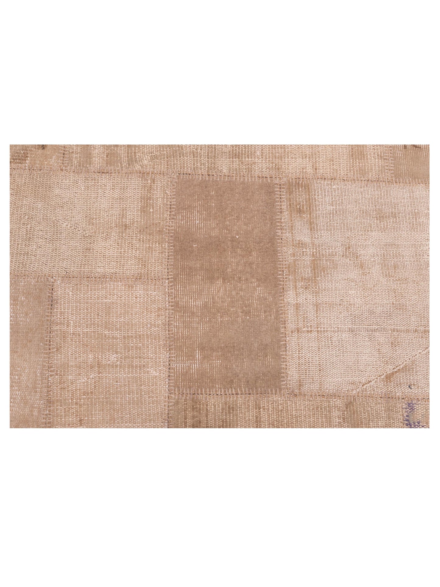 Turkish Vestige Patchwork 111204 Beige Purple 6.7x8.3 Hand Knotted Rug