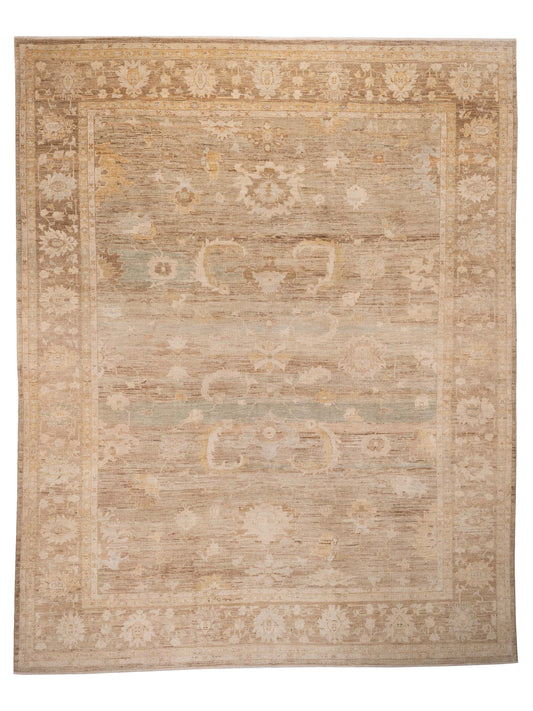 Anadol Angora Oushak  Green Brown Traditional