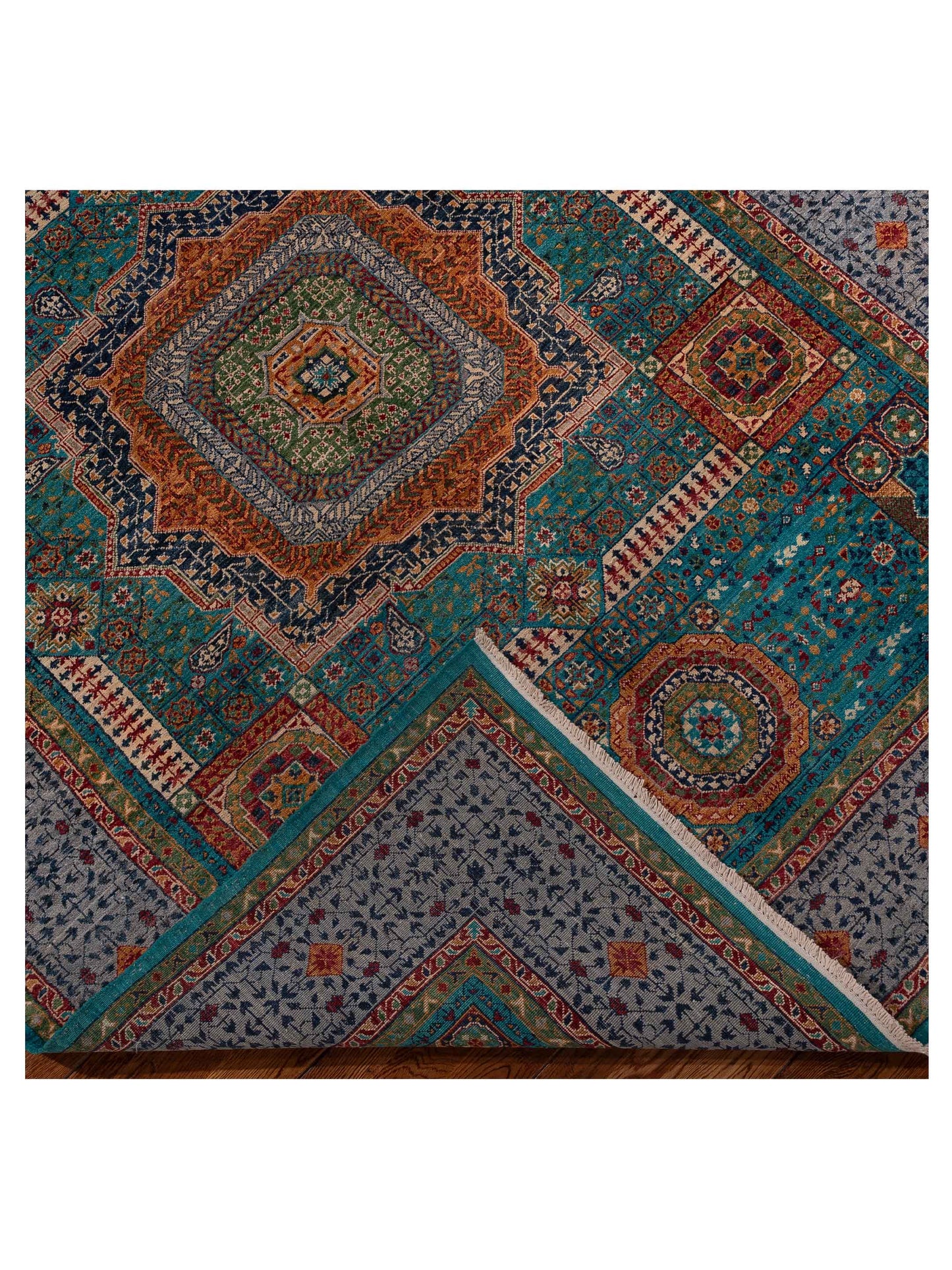 Artisan Mamluk 154734 Blue Gray 5.9x7.11 Hand Knotted Rug