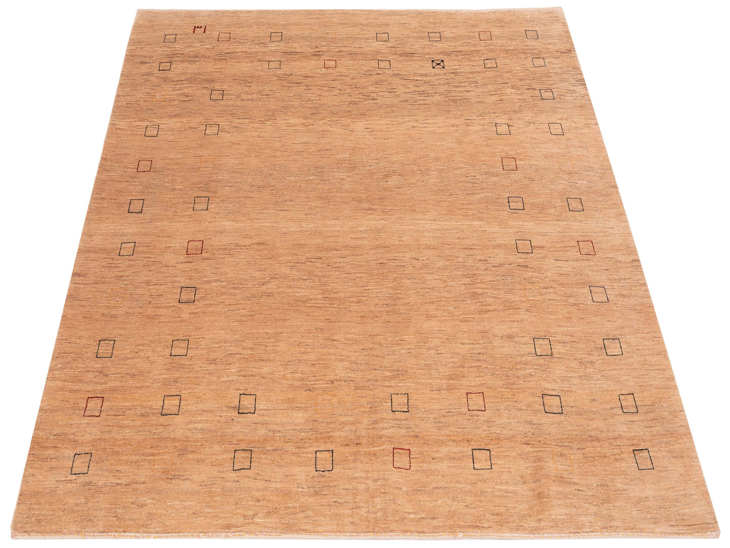 Modern Gabbeh 81378 Cream Cream 6.7x6.9 Hand Knotted Rugs