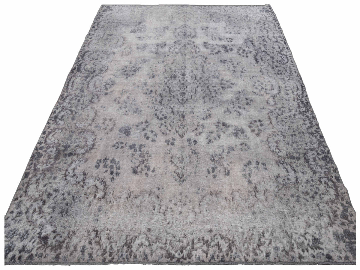 Vintage 130379 Gray 9.8x12.10 Hand Knotted Rug