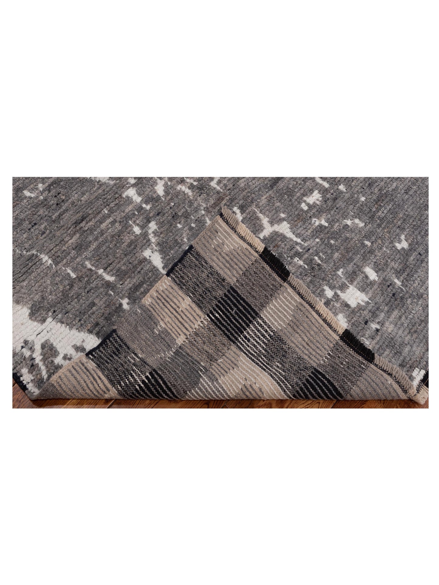 Atlas 150454 Gray Gray 8.1x9.9 Hand Knotted Rug