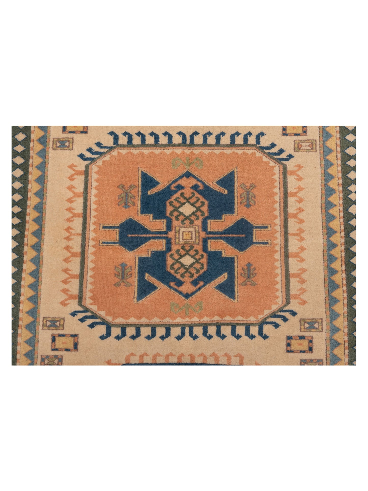Old Anatolian 108275 Ivory Pink 4.2x5.10 Hand Knotted Rug