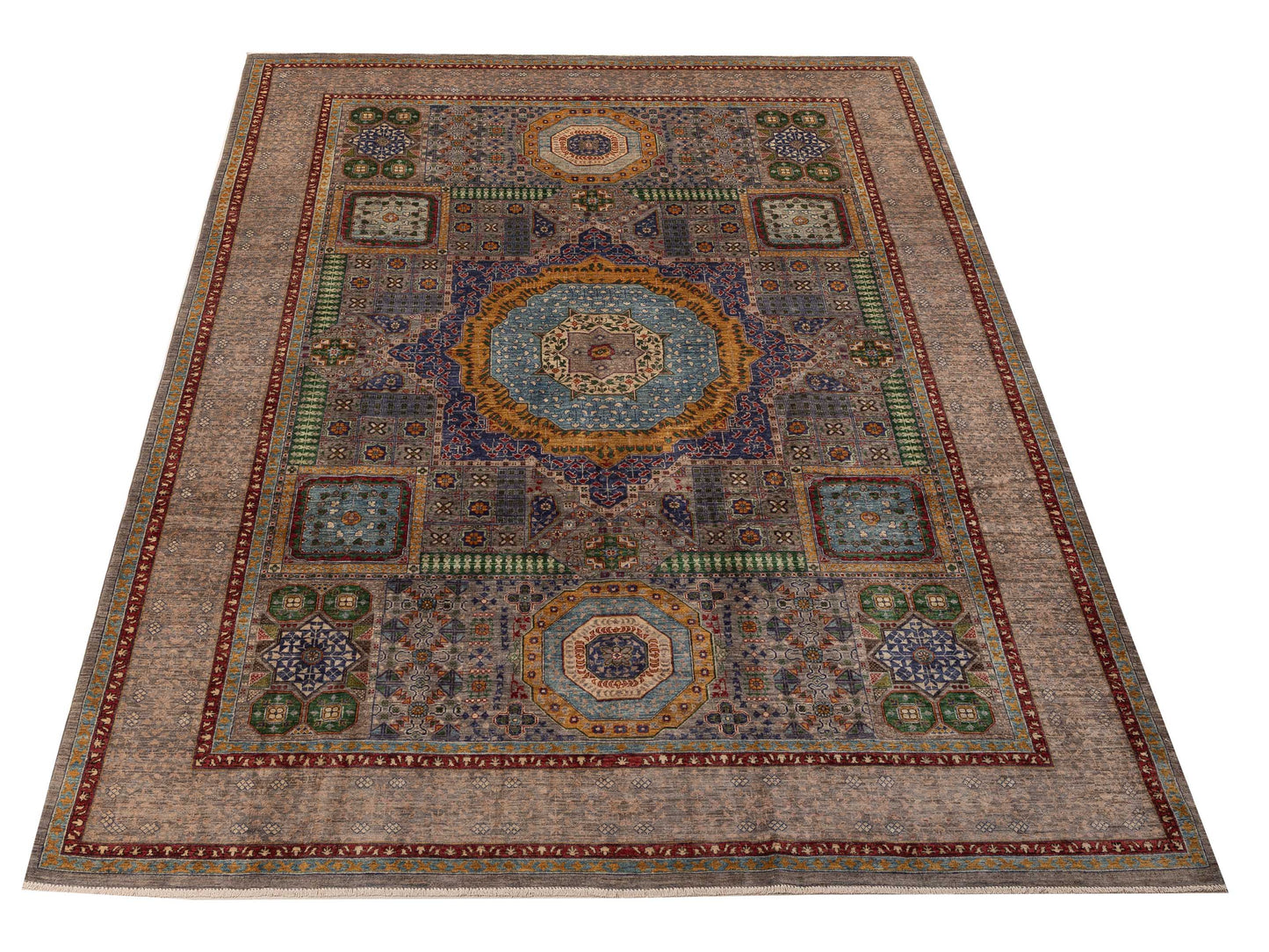 Artisan Mamluk 156273 Multi Gray 9.1x12.4 Hand Knotted Rug
