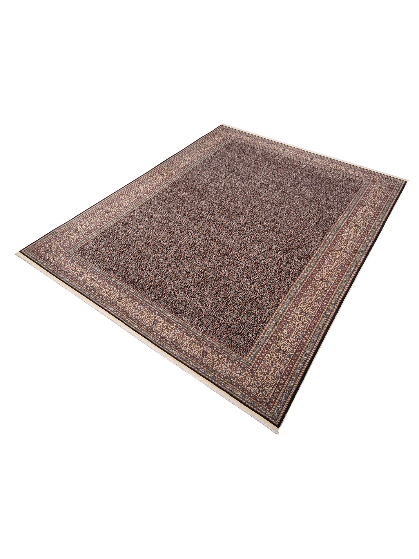 Kayseri 108214 Black Ivory 12.11x15.10 Hand Knotted Rug
