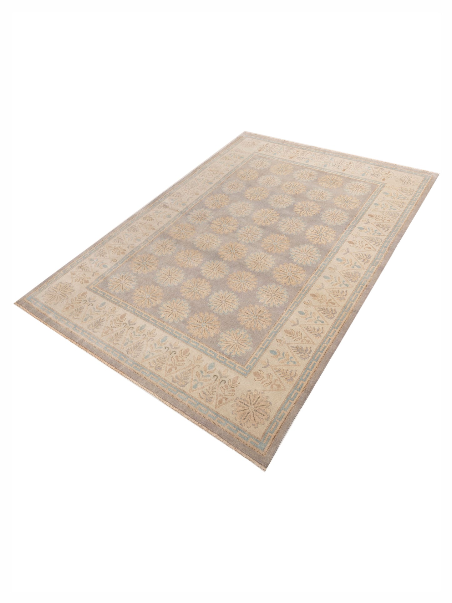 Stella 124409 Gray Ivory 10.3x14.6 Hand Knotted Rug