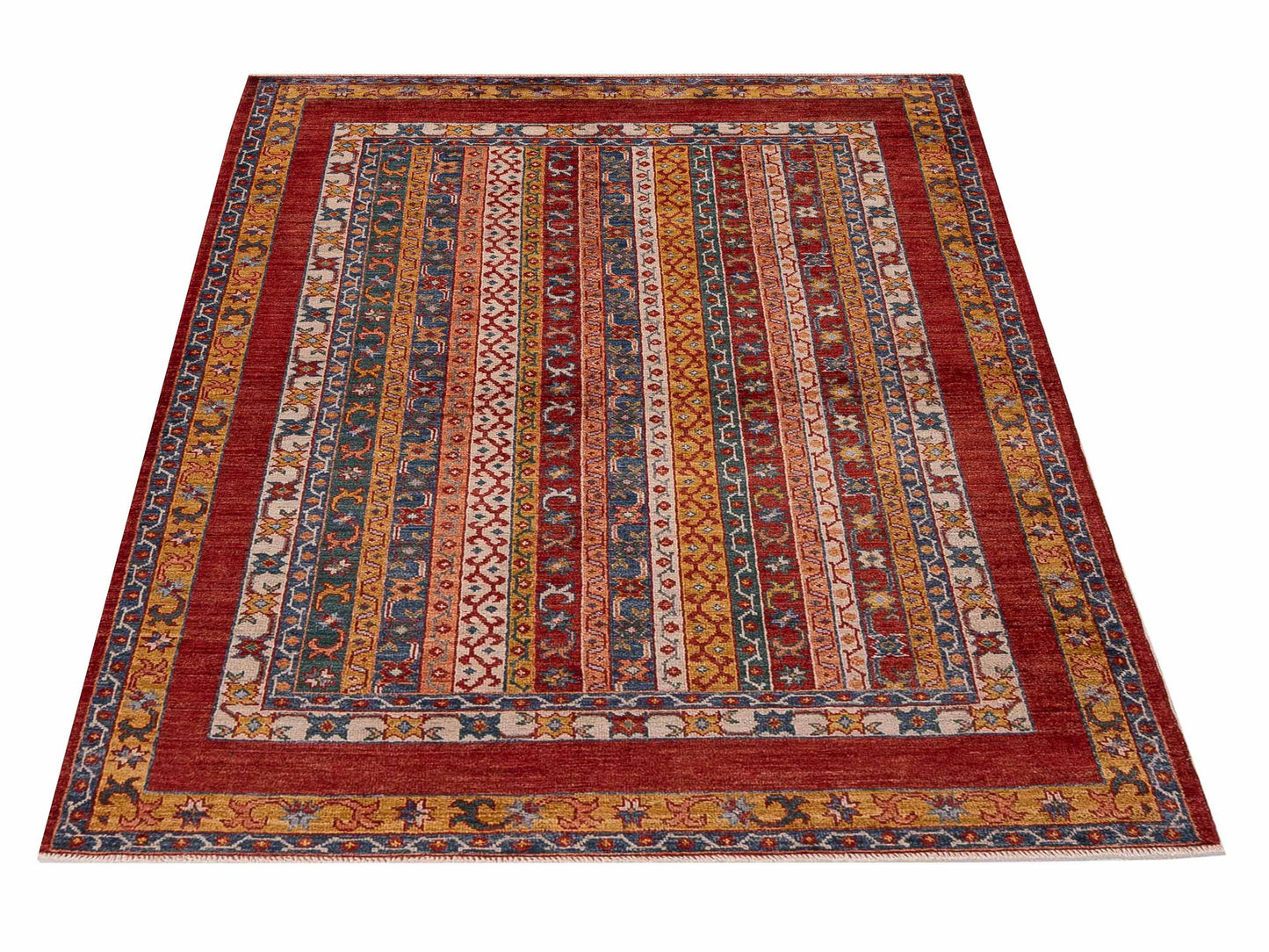Shawl 156259 Multi Multi 4x5.10 Hand Knotted Rug