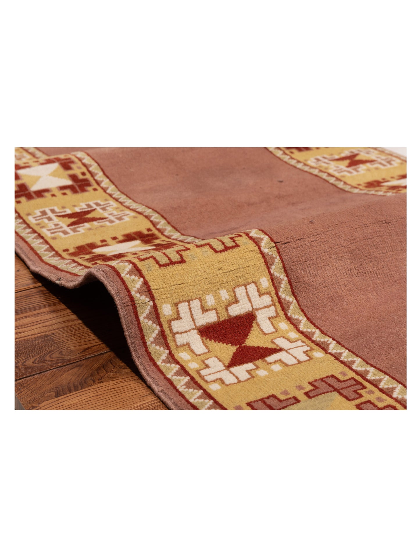 Milas 146192 Brown Gold 2.9x9.10 Hand Knotted Rug