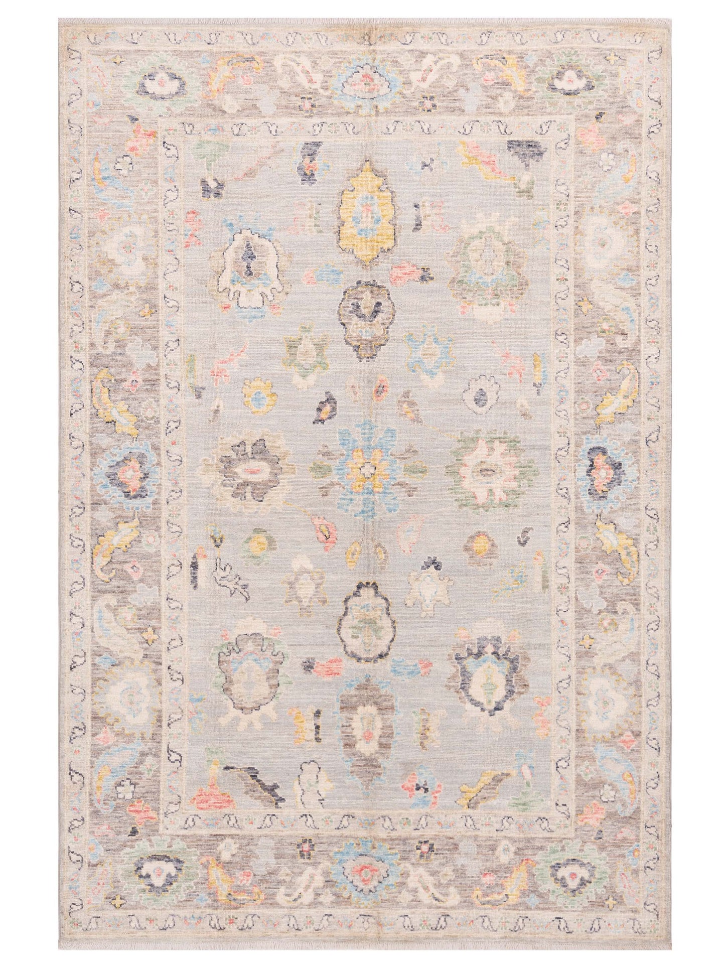 Pasha Anadol Oushak  Ice Blue Light Gray Traditional