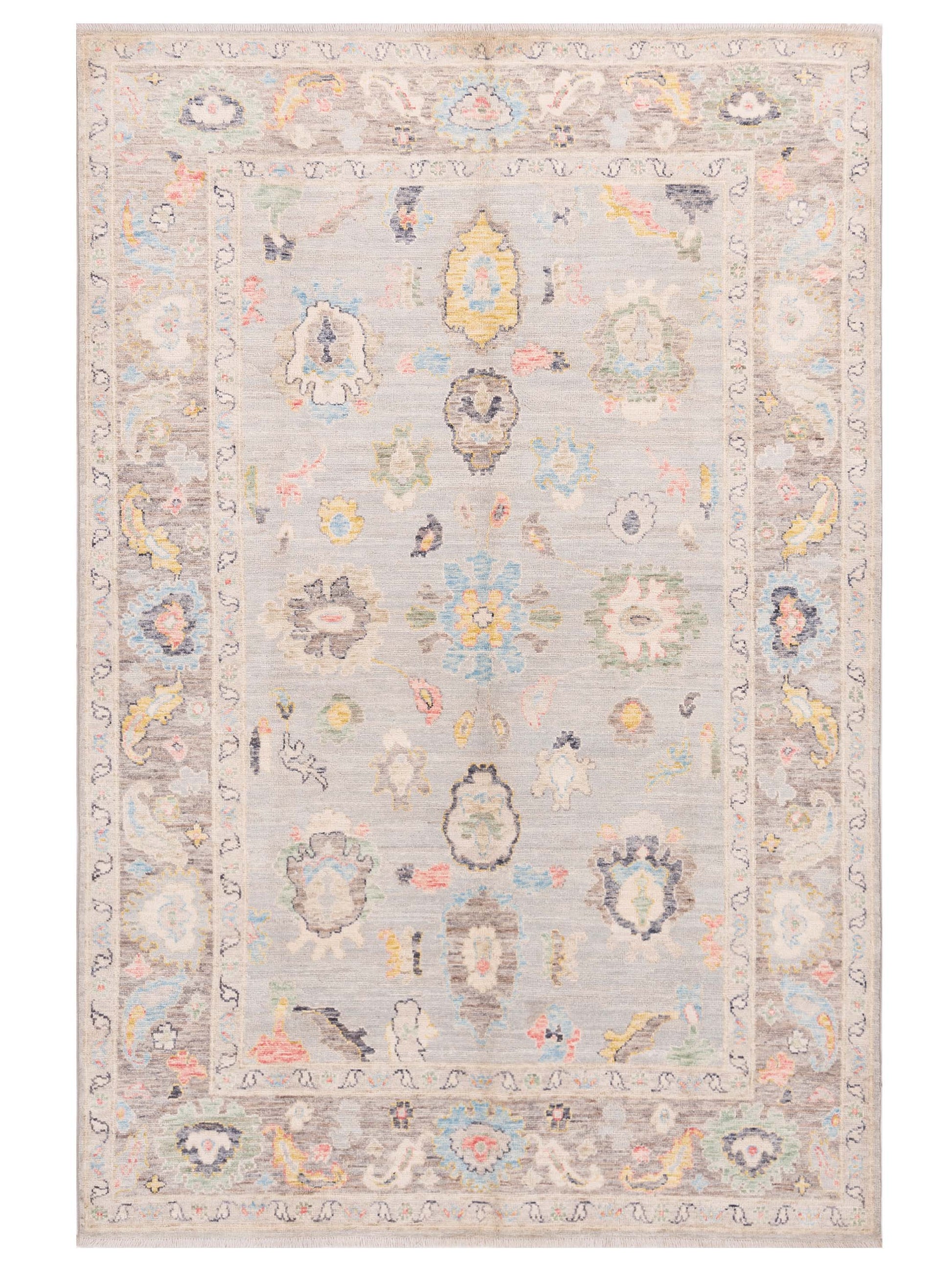 Pasha Anadol Oushak  Ice Blue Light Gray Traditional
