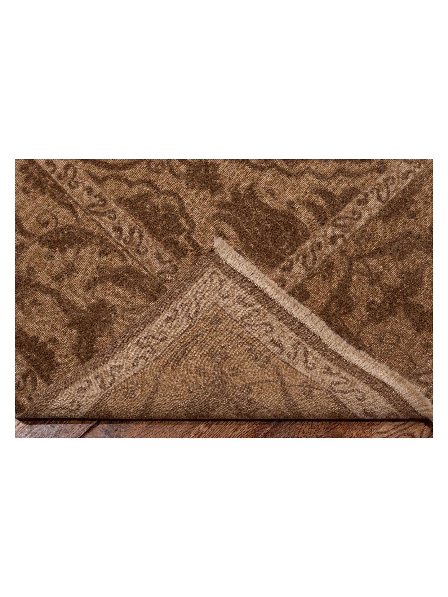 Defne Tulip Brown Dark Brown 8.3x10 Hand Knotted Rug