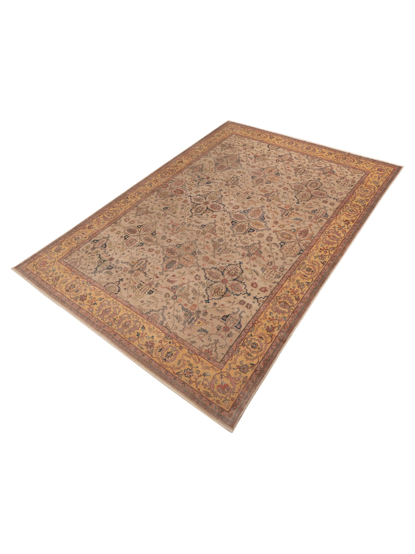 Antique Loom 108140 Silver Gold 10.3x14.5 Hand Knotted Rug