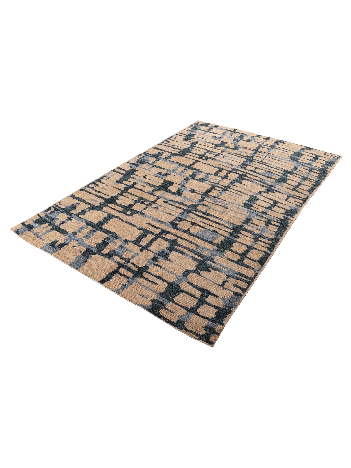 Atlas 156013 Ivory Blue 8.3x12.4 Hand Knotted Rug