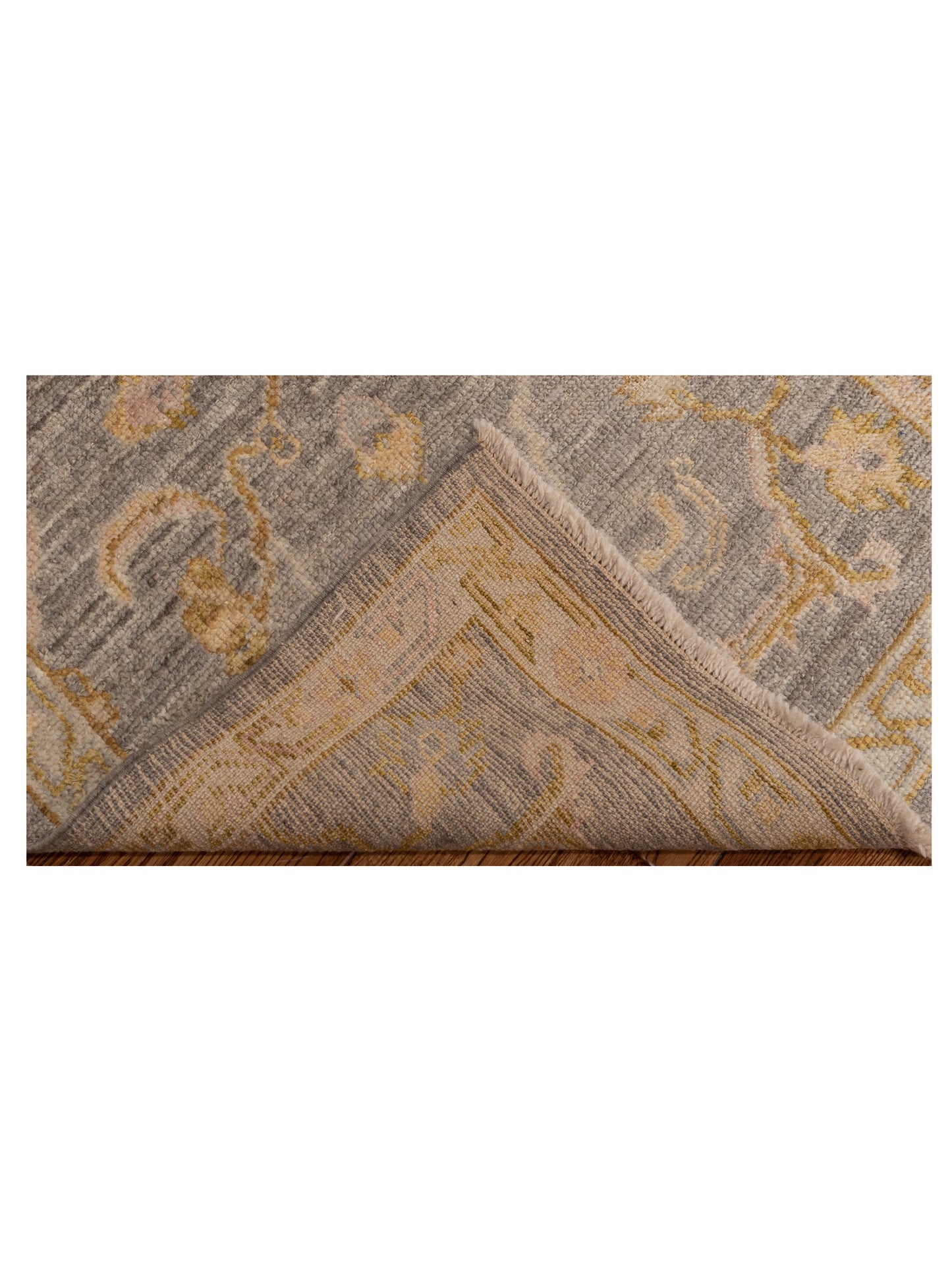 Angora Oushak 150407 Gray Ivory 2.8x6.5 Hand Knotted Rug