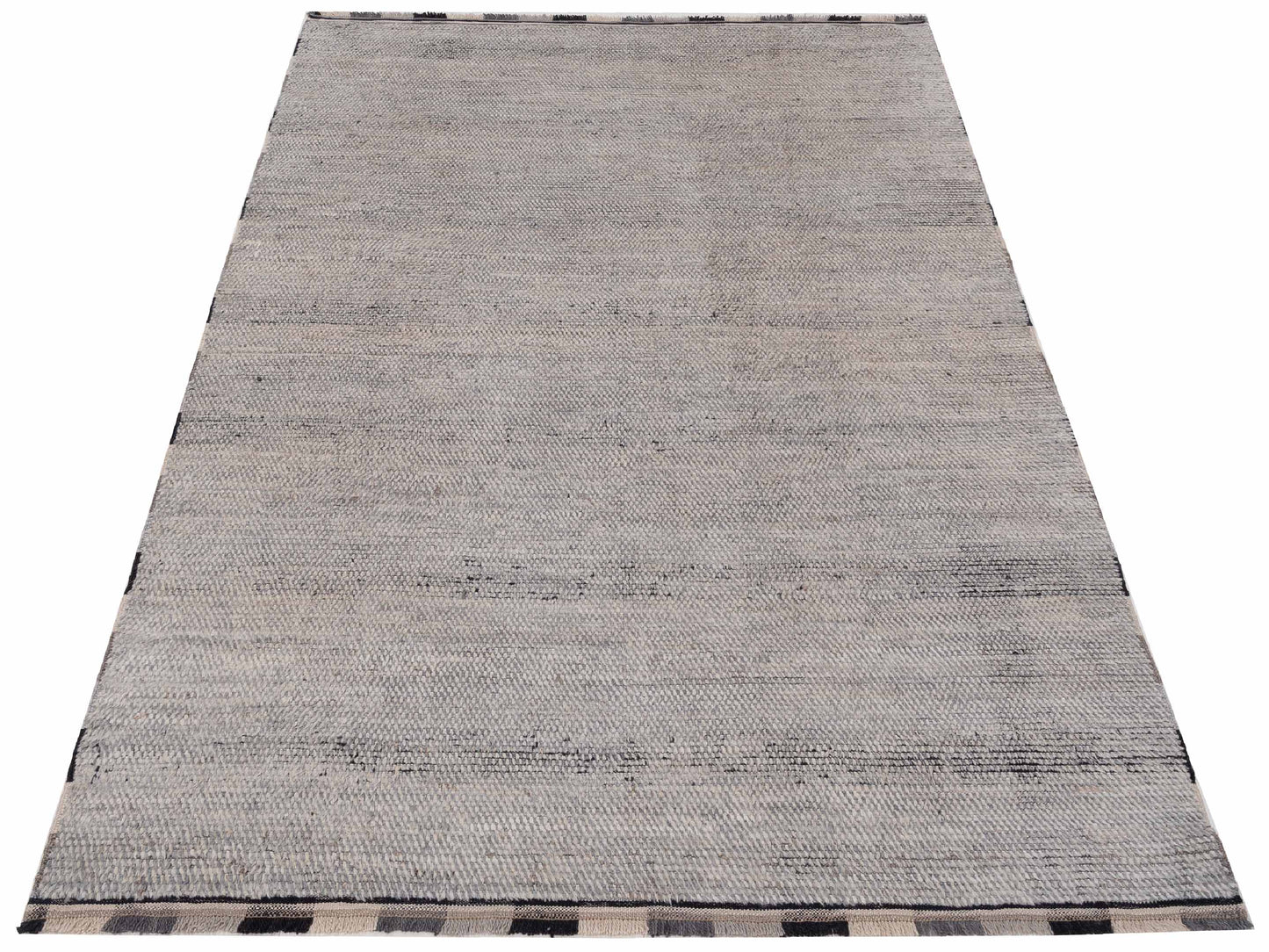 Atlas 149654 Silver Silver 6.2x8.10 Hand Knotted Rug
