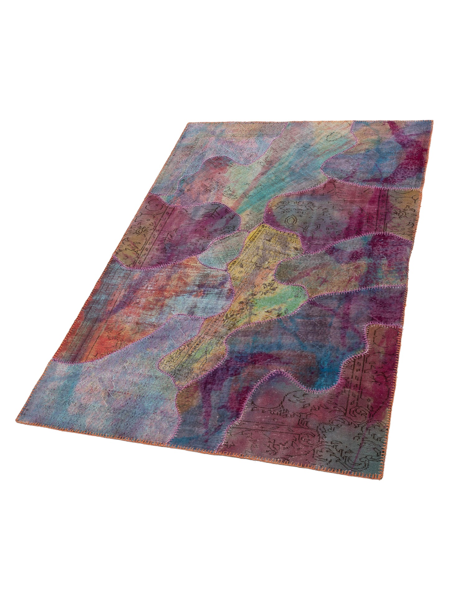 Turkish Vestige Patchwork 114258 Multi 6.6x9.9 Hand Knotted Rug