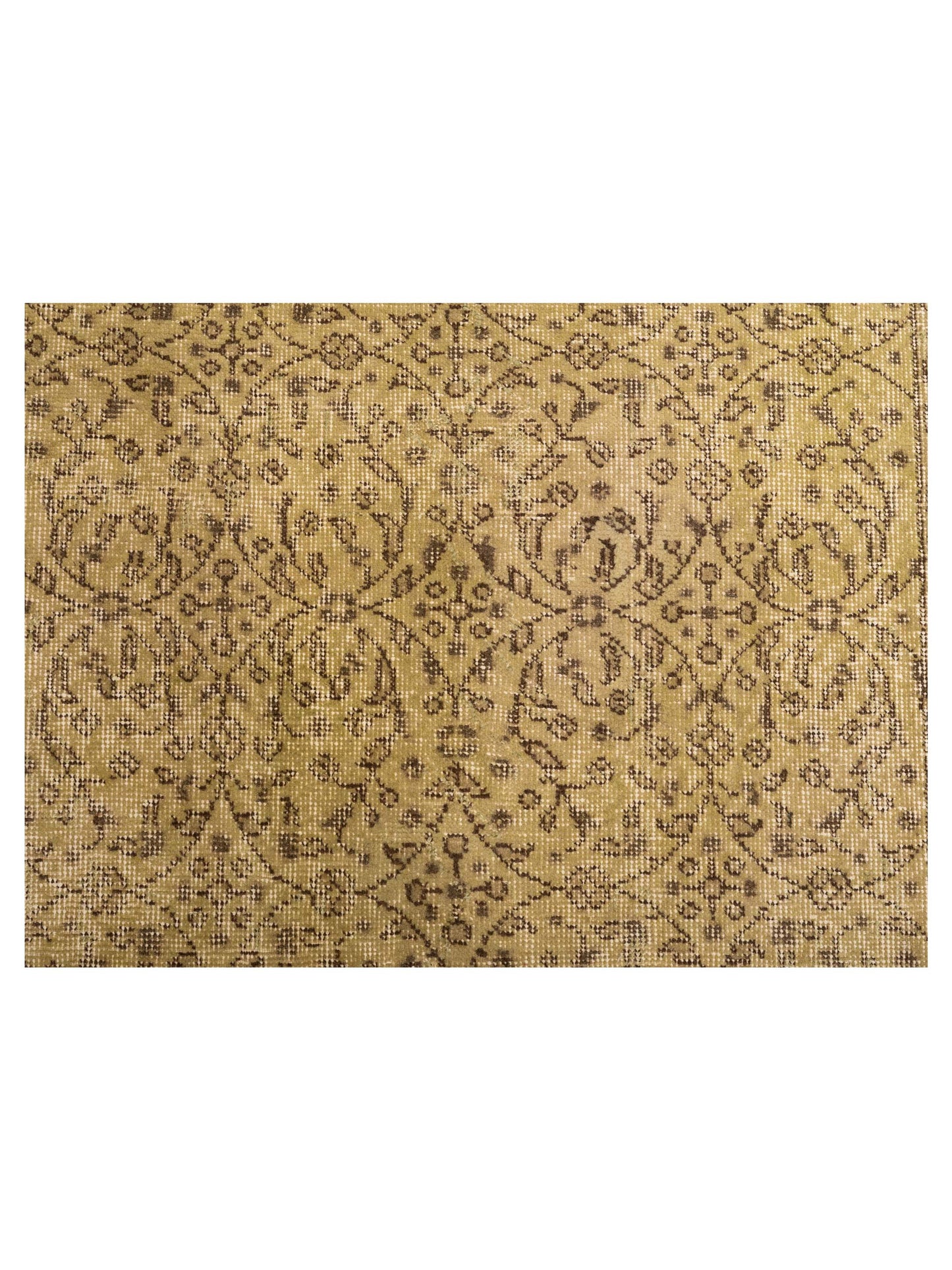 Vintage 112374 Green 5.6x9 Hand Knotted Rug
