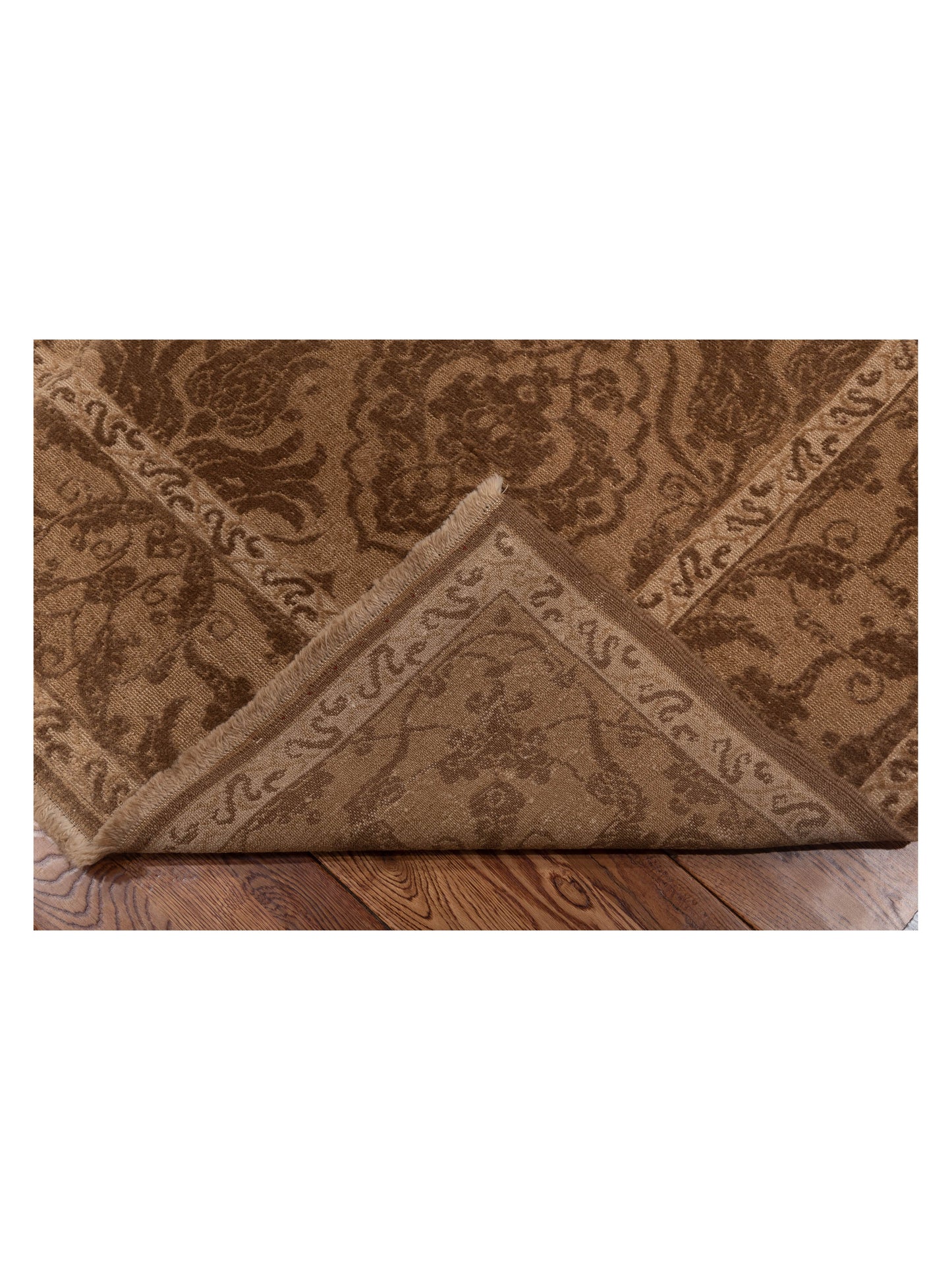Defne Tulip Brown Dark Brown 6.1x9 Hand Knotted Rug