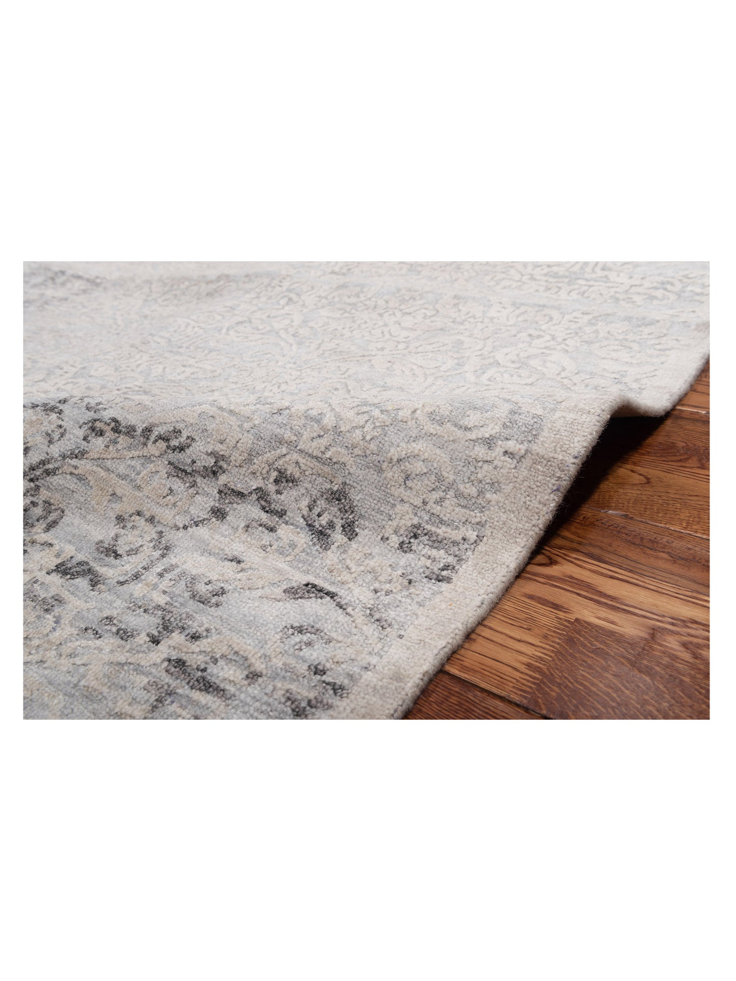 Tibetino 128076 Silver Gray 7.9x9.9 Hand Knotted Rug