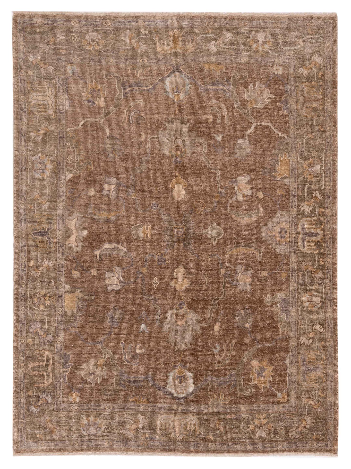 Anadol Angora Oushak  Brown Green Traditional