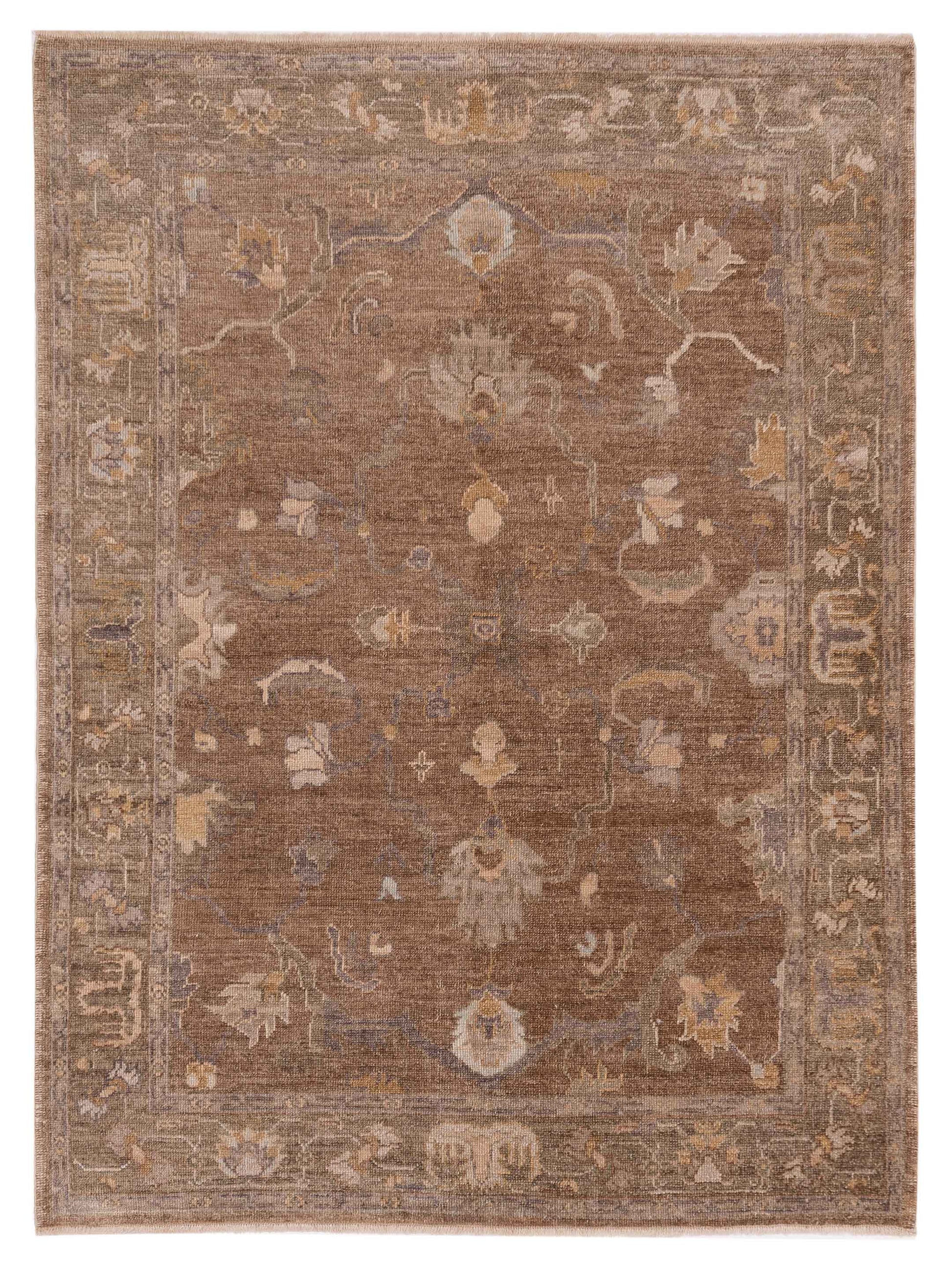 Anadol Angora Oushak  Brown Green Traditional
