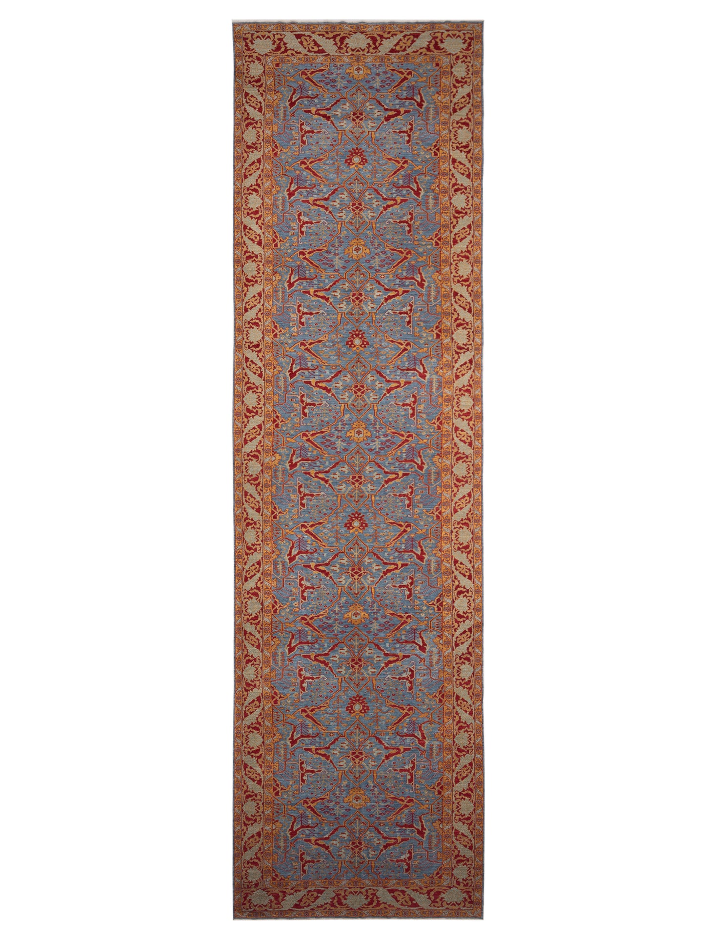Pasha Antique Loom Fine  Blue Silver Traditional