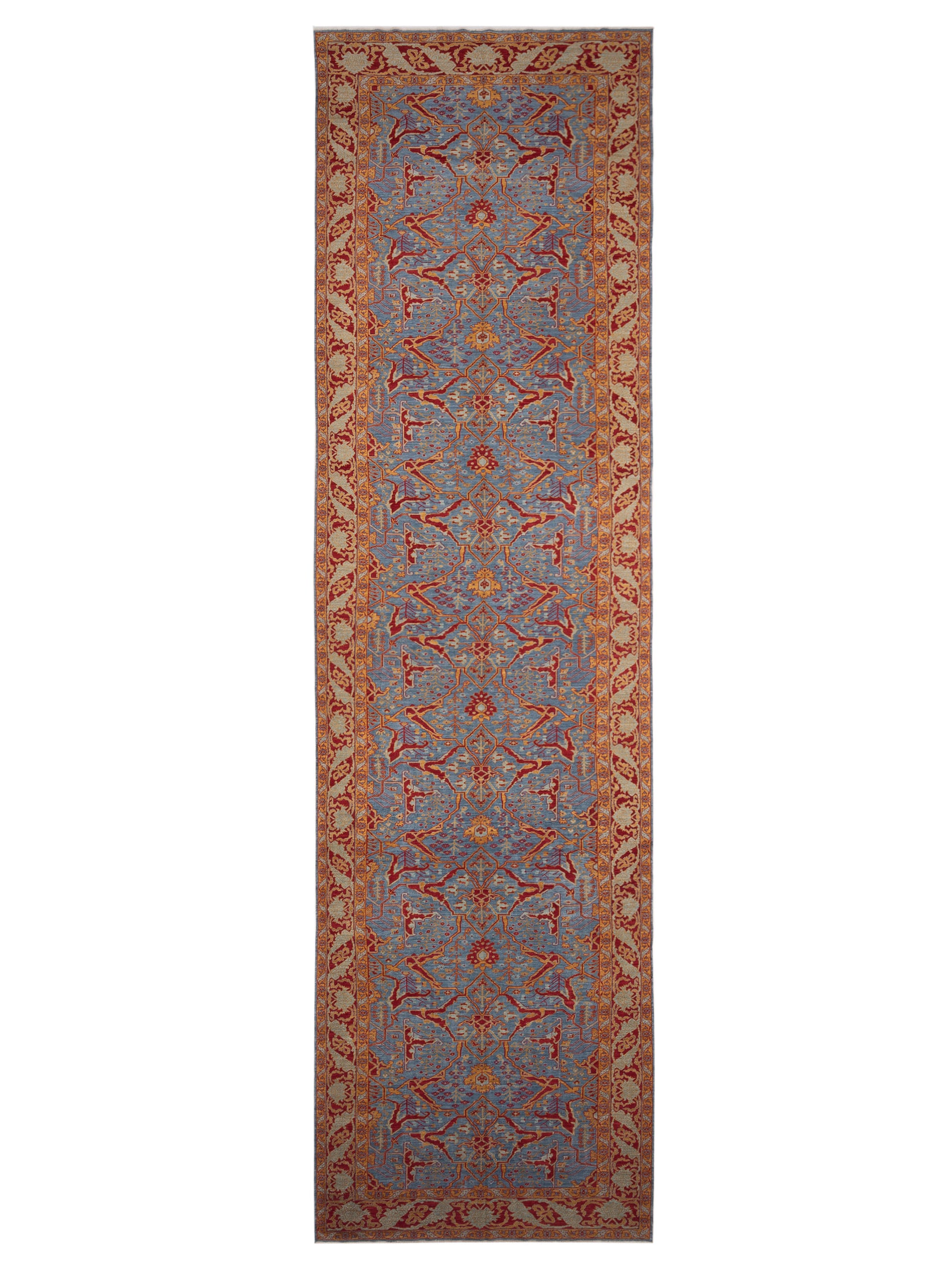 Pasha Antique Loom Fine  Blue Silver Traditional
