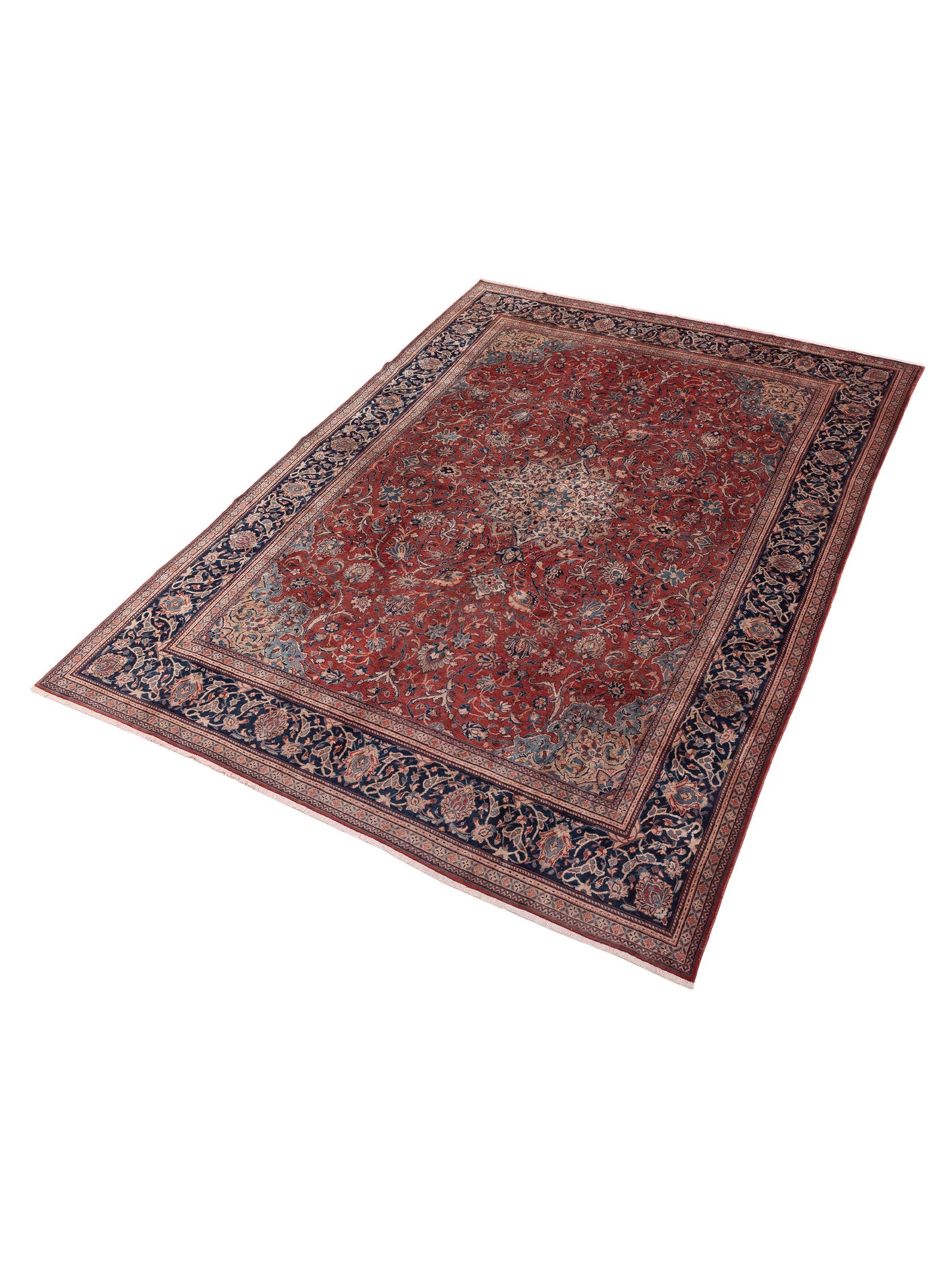 Persian 153646 Red Navy 10.2x14.1 Hand Knotted Rug