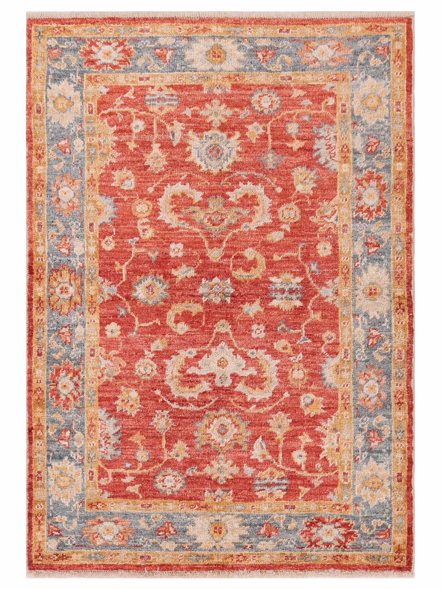 Anadol Angora Oushak  Red Blue Traditional