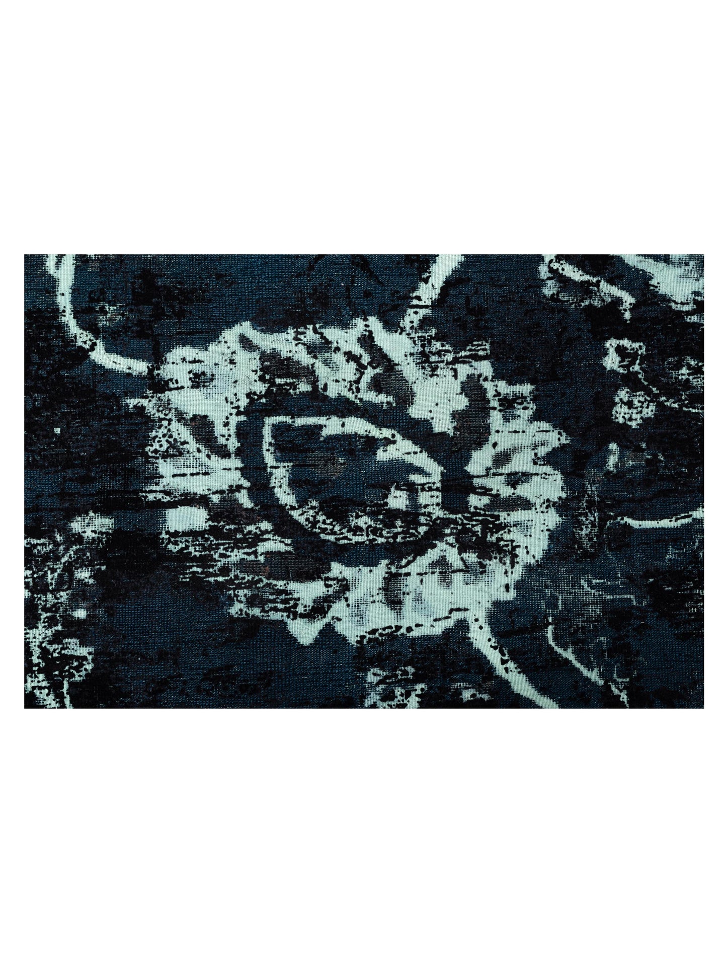 Vintage 72046 Teal Blue 12x17.1 Hand Knotted Rug