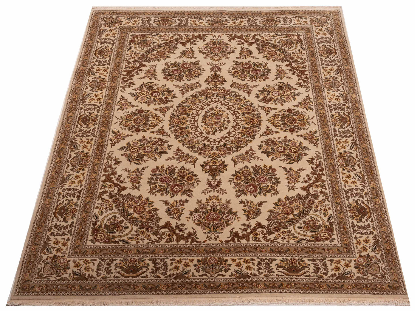 Magnolia 121080 Ivory Ivory 9x12 Hand Knotted Rug