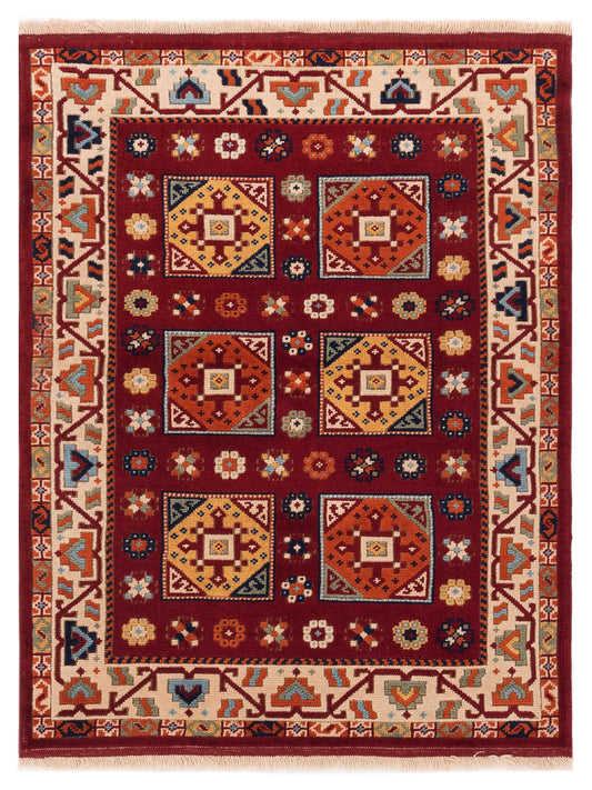 Pasha Turkish Shirwan  Red Ivory Traditional