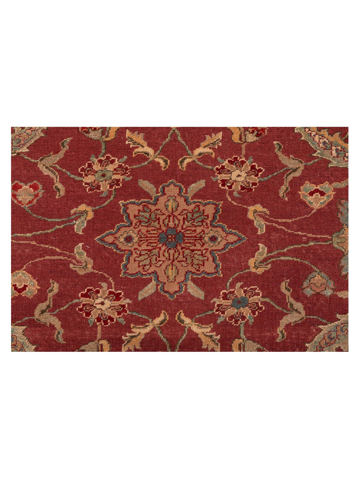 Antique Loom 104522 Red Cream 9.4x13.3 Hand Knotted Rug