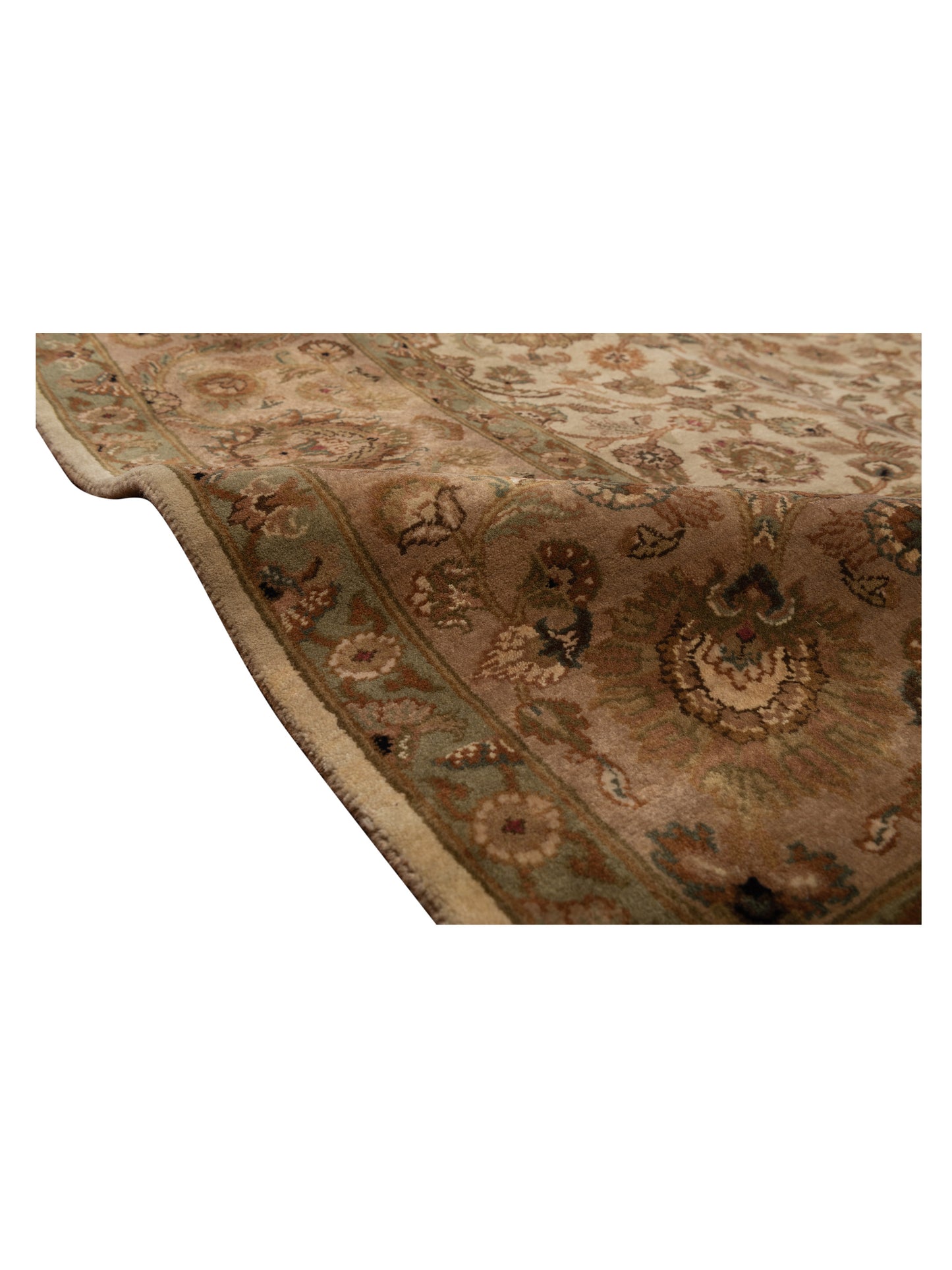 Crown 84578 Ivory Brown 8.2x10.4 Hand Knotted Rug