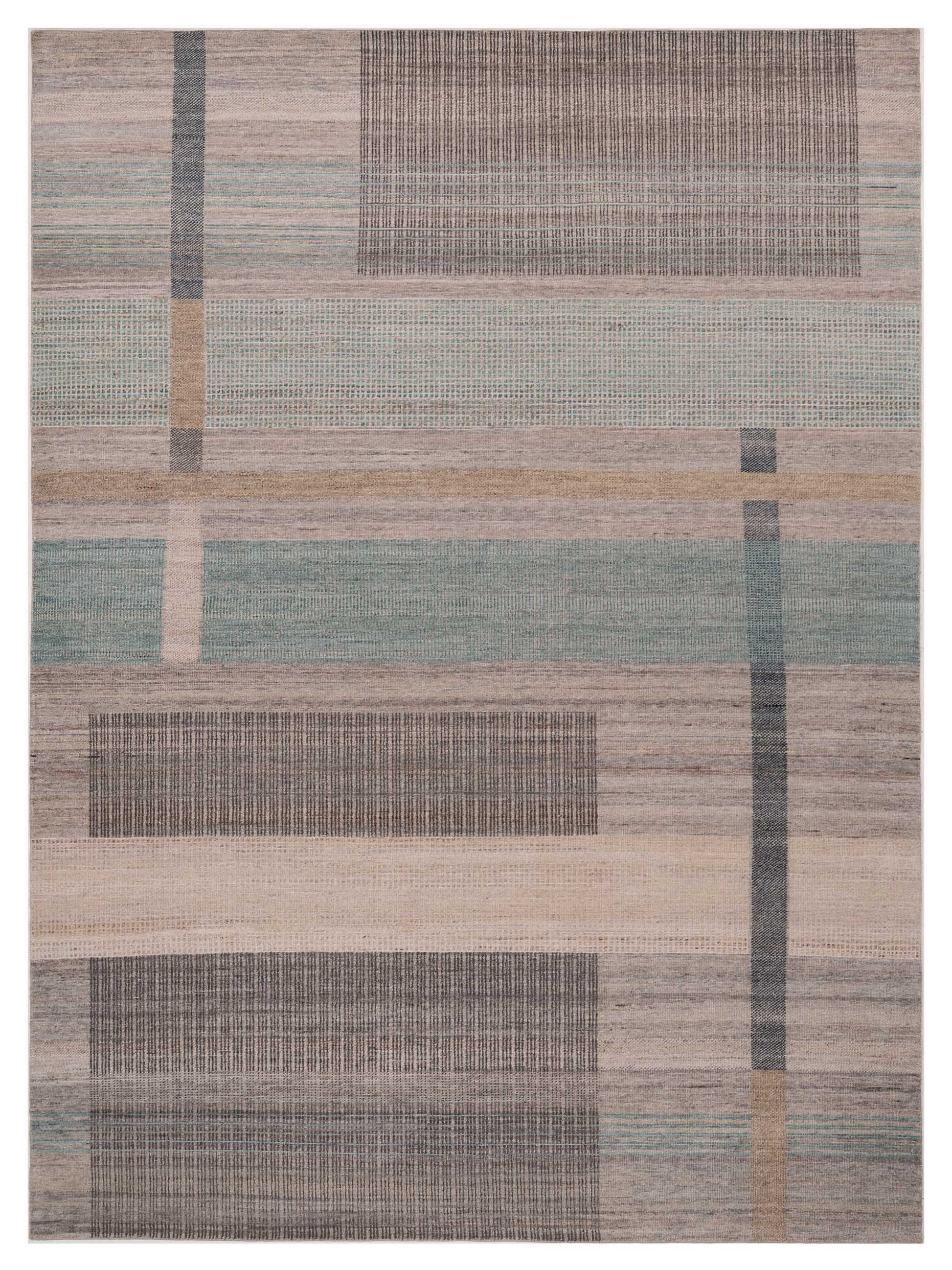 Rajpur Aurore  Taupe Green Contemporary