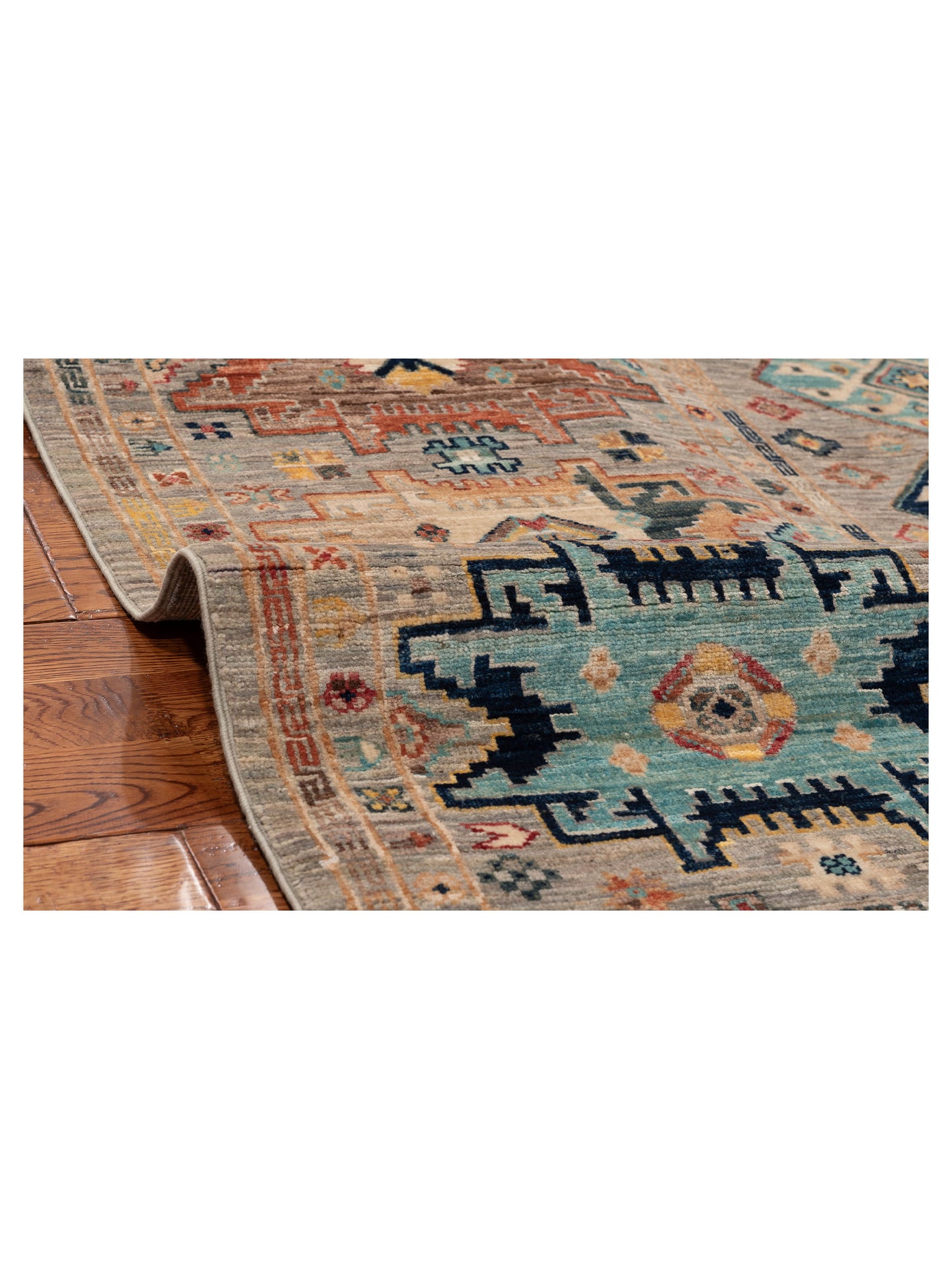 Artisan Kars 152180 Gray Gray 4.11x6.7 Hand Knotted Rug