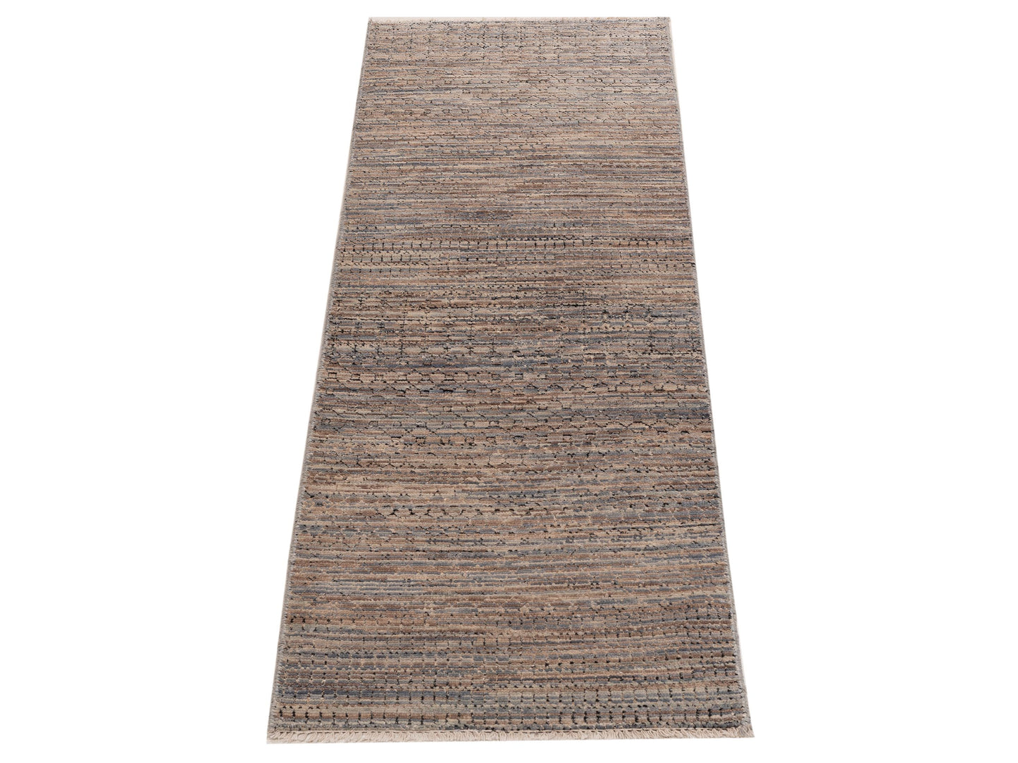 Agra 129525 Gray Brown 2.8x8.6 Hand Knotted Rug
