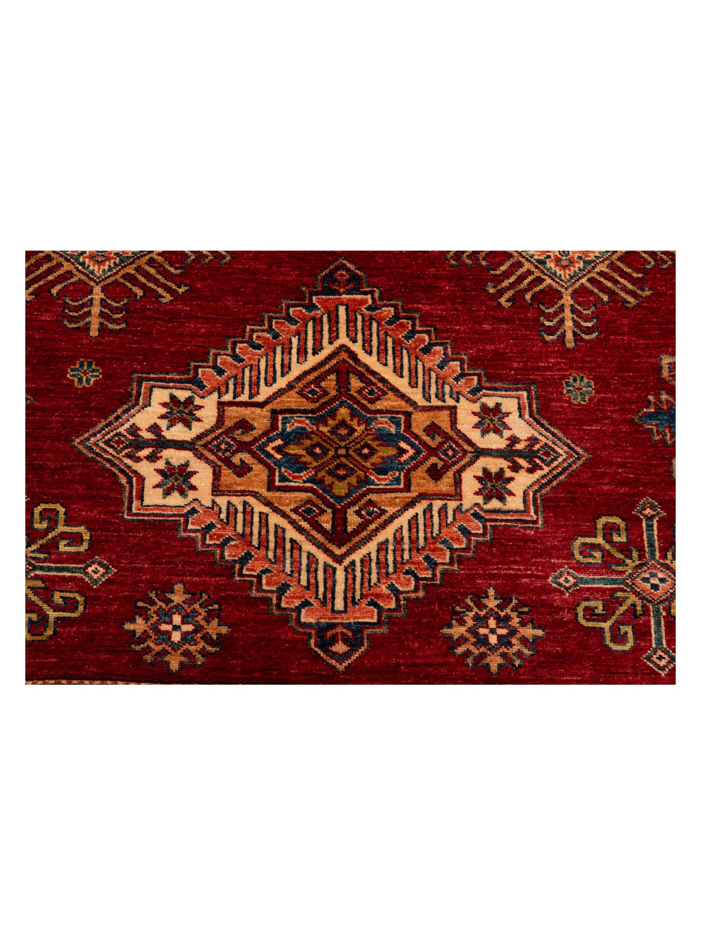 Artisan Kazak 145914 Red Ivory 9x12.3 Hand Knotted Rug