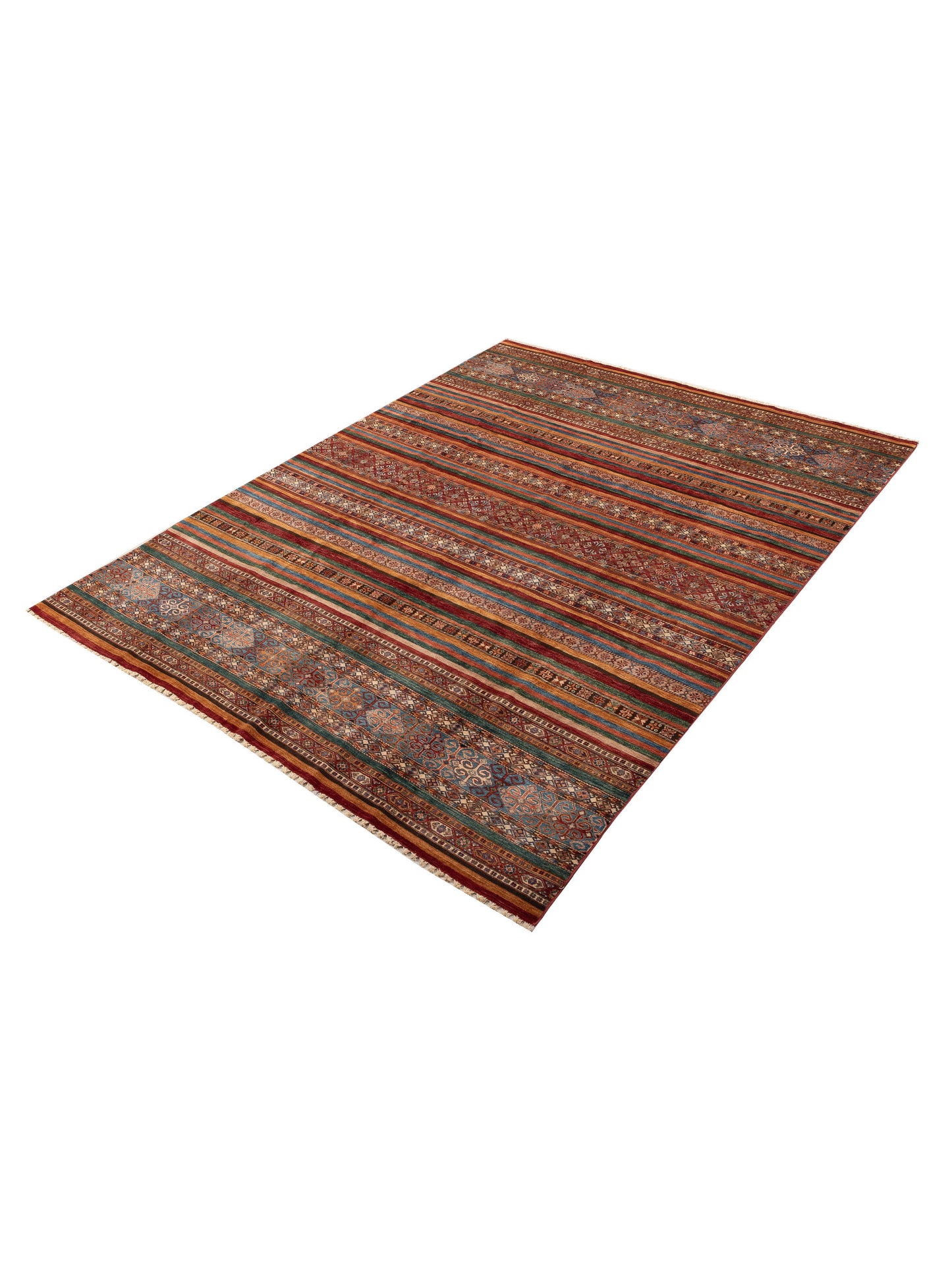 Khorjin 156188 Multi Multi 9.1x11.9 Hand Knotted Rug